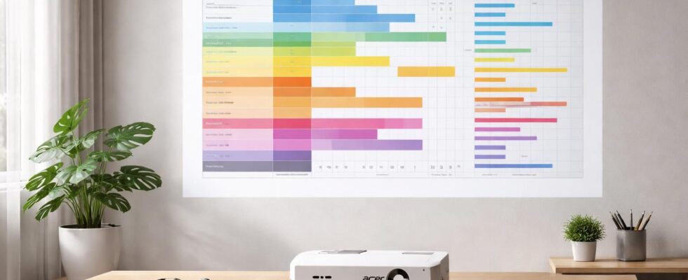 découvrez comment planifier votre budget rénovation efficacement grâce au planning projeté via vidéoprojecteur acer, pour une visibilité claire et lisible de votre projet.