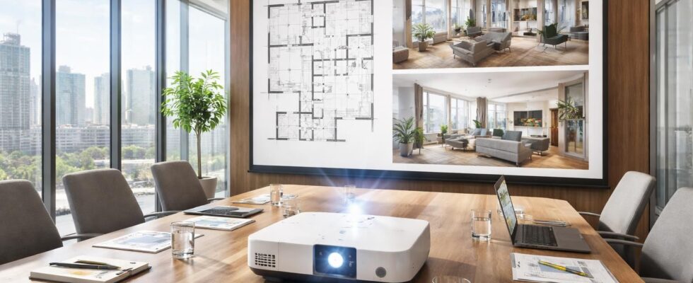 découvrez notre présentation premium du vidéoprojecteur epson, l'outil idéal pour sublimer vos rendez-vous immobiliers avec des images nettes et captivantes.