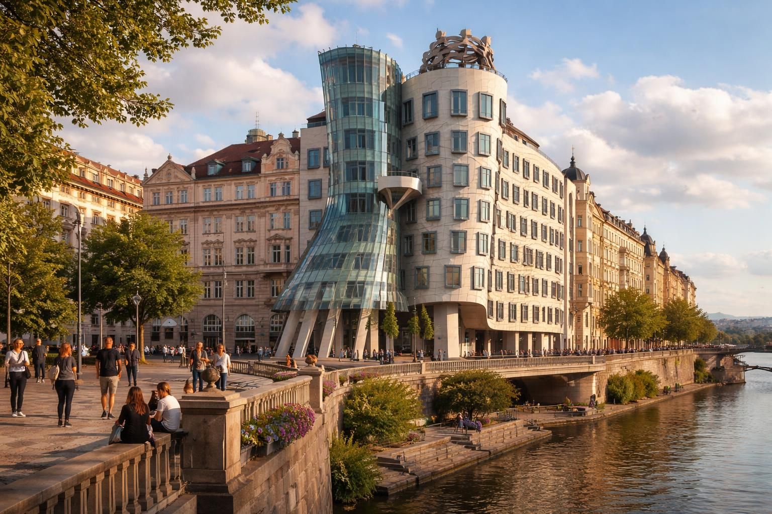 découvrez la maison dansante à prague, un chef-d'œuvre architectural symbolisant la créativité et l'innovation tchèque, alliant modernité et histoire au cœur de la capitale.
