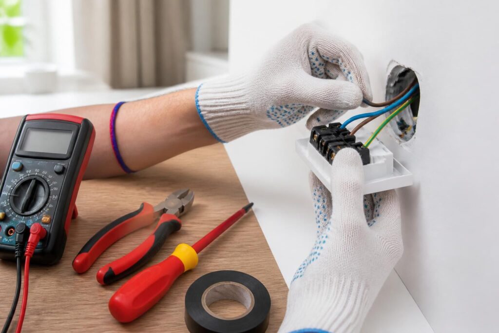 apprenez étape par étape comment réaliser la connexion d'une prise de courant en toute sécurité avec notre guide de bricolage simple et clair.