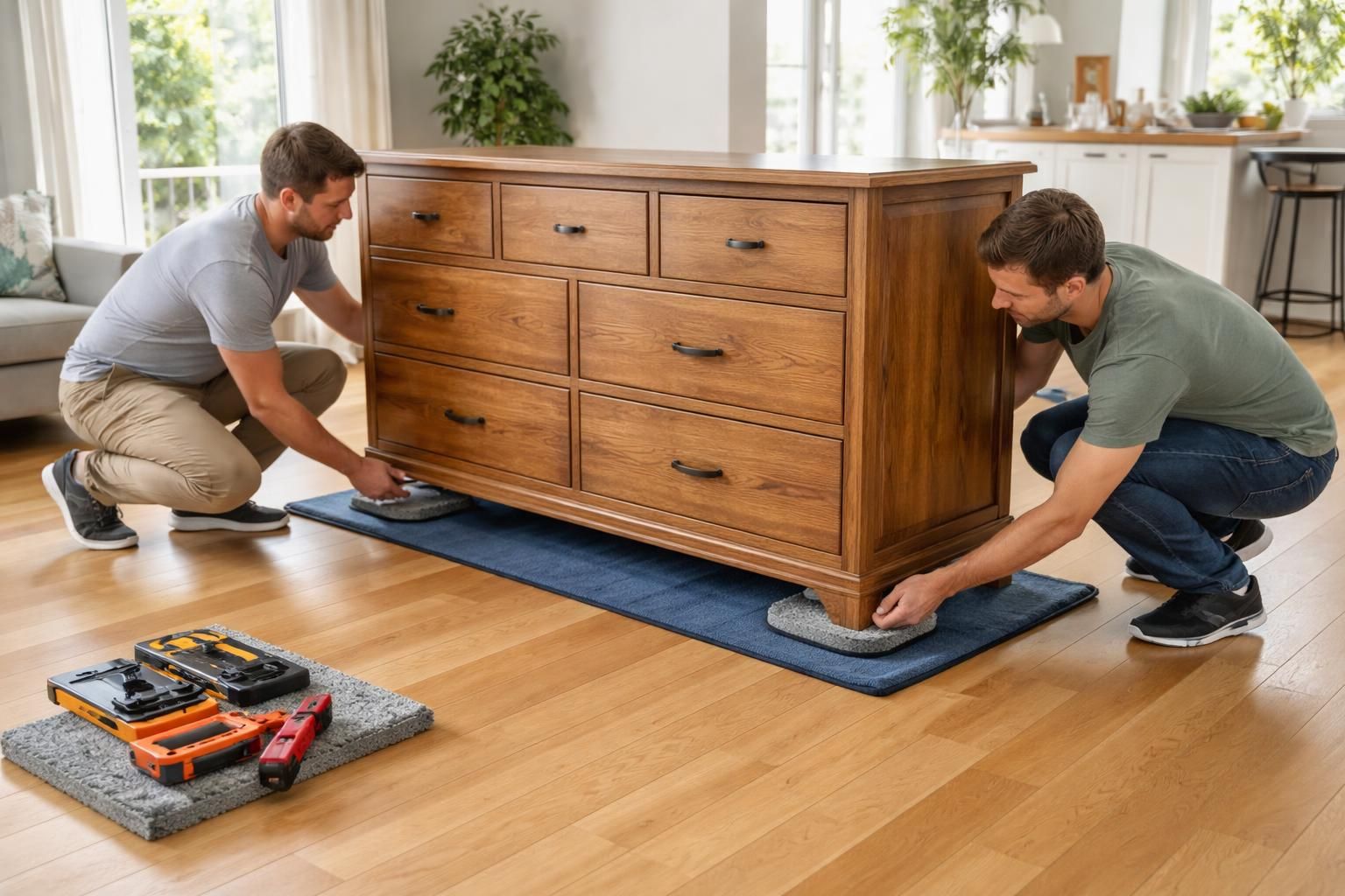 découvrez des astuces efficaces pour déplacer un meuble lourd sans abîmer votre sol en parquet. protégez votre revêtement et facilitez votre déménagement en toute sécurité.
