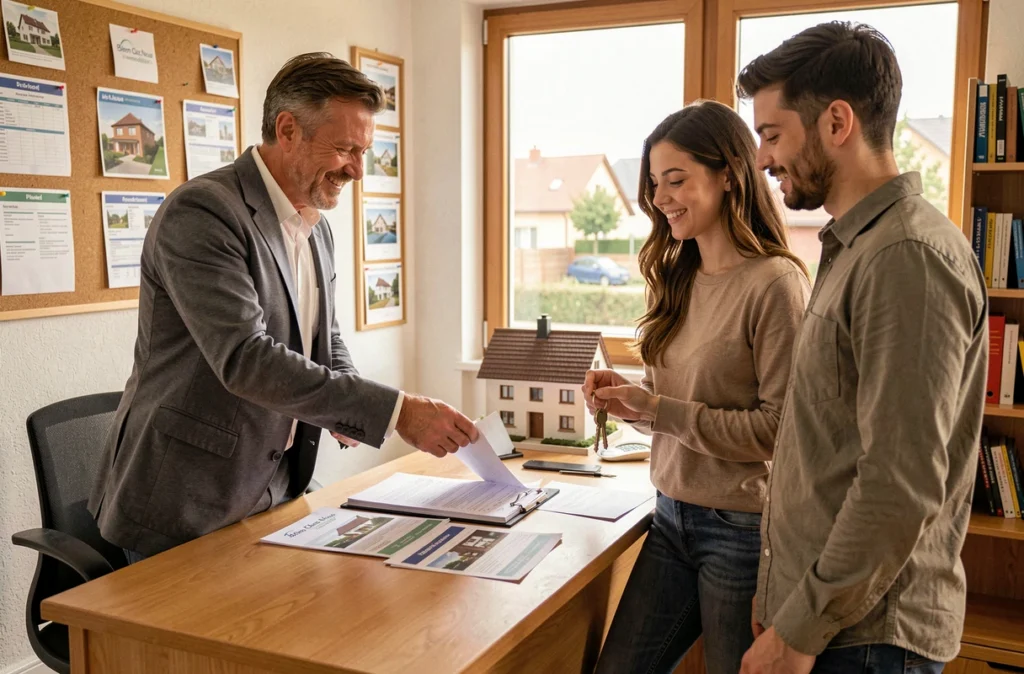 Conseiller Bien Chez Nous Immobilier accompagnant un couple dans leur financement immobilier en Essonne